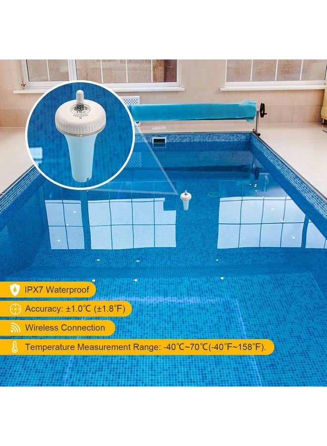INKBIRD Inkbird Wireless Pool Thermometer Receiver Set Up to 300 ft/90M Transmission IPX7 Waterproof Fast Synchronization Floating Thermometer for Swimming Pool Bathtub Hot Tub Aquarium - Image 3