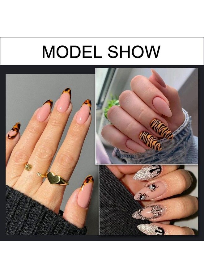 MORGLES Almond Nail Tips Full Cover Morgles 600Pcs Preetched Full Cover Clear Almond Shaped Acrylic Nail Tips With Glues Nail Files For Nail Salon Home 12 Sizes - Image 3