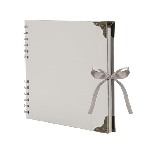 LOYAL BOOK Scrapbook (8 x 8 inch) Scrapbook Album 60 Pages Ideal for Your DIY Scrapbooking Albums Wedding and Anniversary Family Photo Album (grey) - Image 1