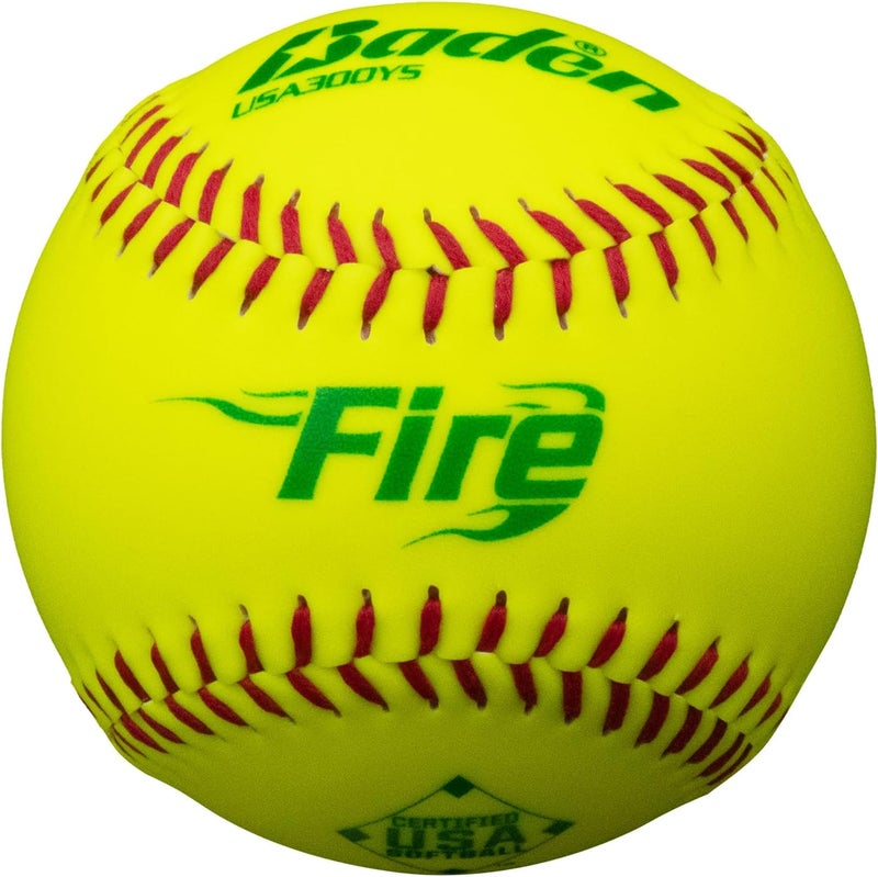 Baden ASA Fire Synthetic Cover Slowpitch Softball (One Dozen) - Image 1