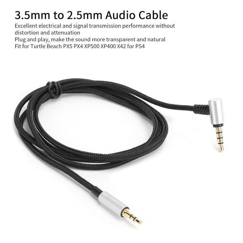 Ashata 3.5mm to 2.5mm Male Audio Cable Aux Cord for PS4, for Turtle Beach PX5 PX4 XP500 XP400 X42 Audio Replacement Wire, 1m / 3.3ft, Plug and Play - Image 2