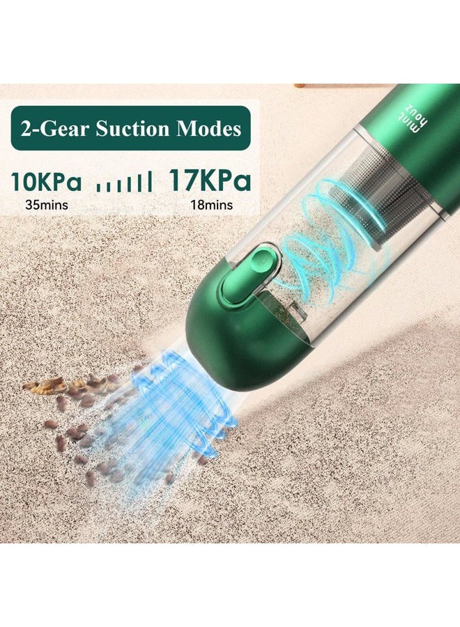 Minthouz Handheld Car Vacuum Cleaner - 17000 Pa Powerful Suction Car Vacuum Portable Cordless with 2 Filters, Ultra Lightweight Mini Vacuum Cleaner Rechargeable for Car Home Office Keyboard - Image 3