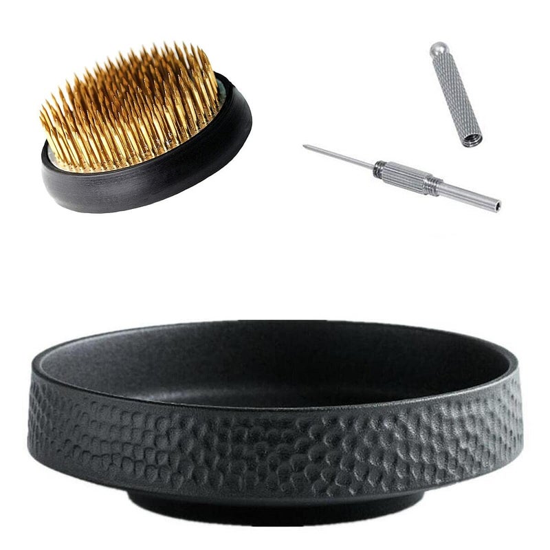 Eggone Japanese Ikebana Vase Kit Flower Frog Floral Frog Japanese Flower Arranging Supplies Flower Container with kenzan 2in1 corrector  Kenzan  24inch Flower Frog Bowl Vase