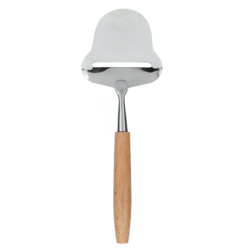 Stainless Steel Cheese Slicer: Beech Wood Handle, Dishwasher Safe - Adjustable Slice Thickness Cheese Cutter for Home Kitchen, Cheese Trays, Gift Giving - Image 1
