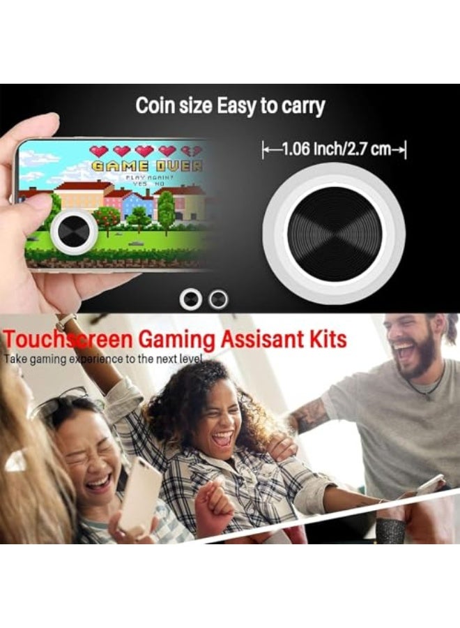 عصا تحكم للألعاب للهواتف المحمولة، وحدة التحكم اللمسية للألعاب، جهاز تحكم للأيباد وآيفون وأندرويد والتابلت، عصا تحكم للألعاب اللمسية، وحدة تحكم ألعاب ممتعة للتابلت (عبوة 2) - Image 2