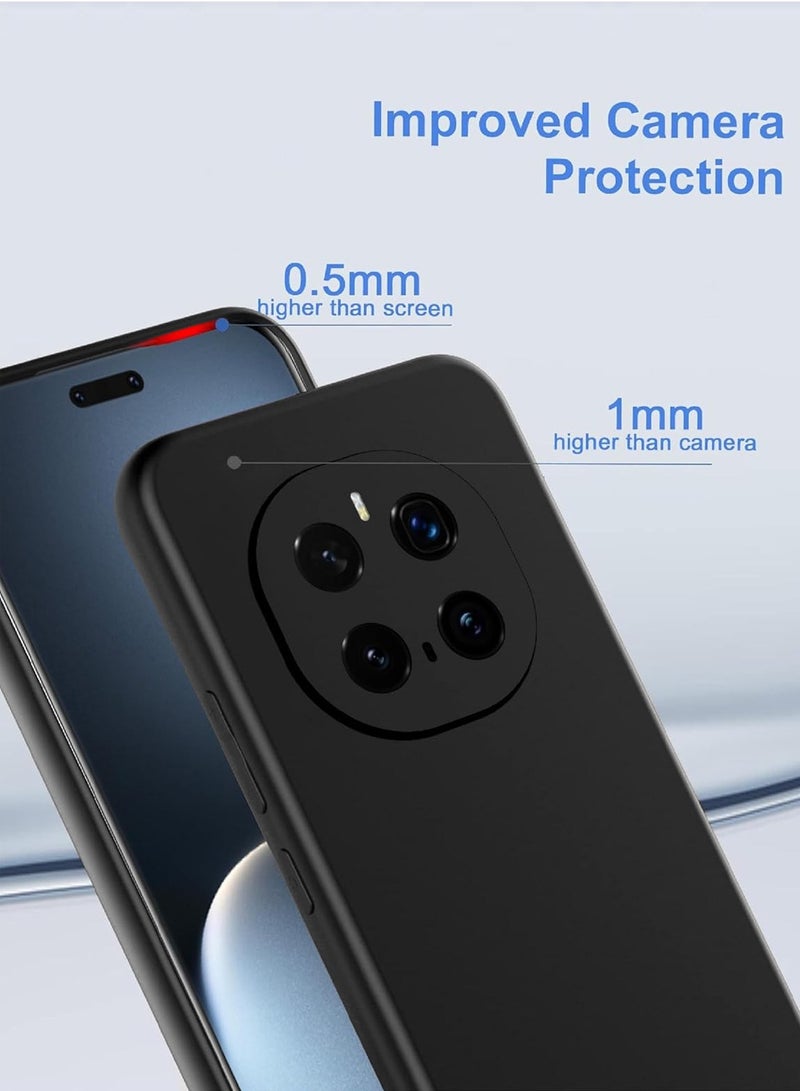 دبليو تيك غطاء جراب هونر ماجيك 7 برو 5 جي 2024 بريميوم سيليكون سائل ناعم - أسود - Image 2