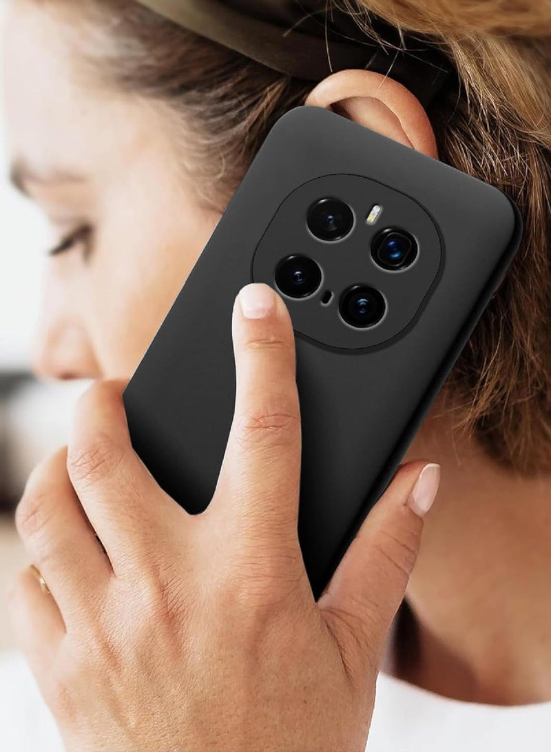 دبليو تيك غطاء جراب هونر ماجيك 7 برو 5 جي 2024 بريميوم سيليكون سائل ناعم - أسود - Image 4