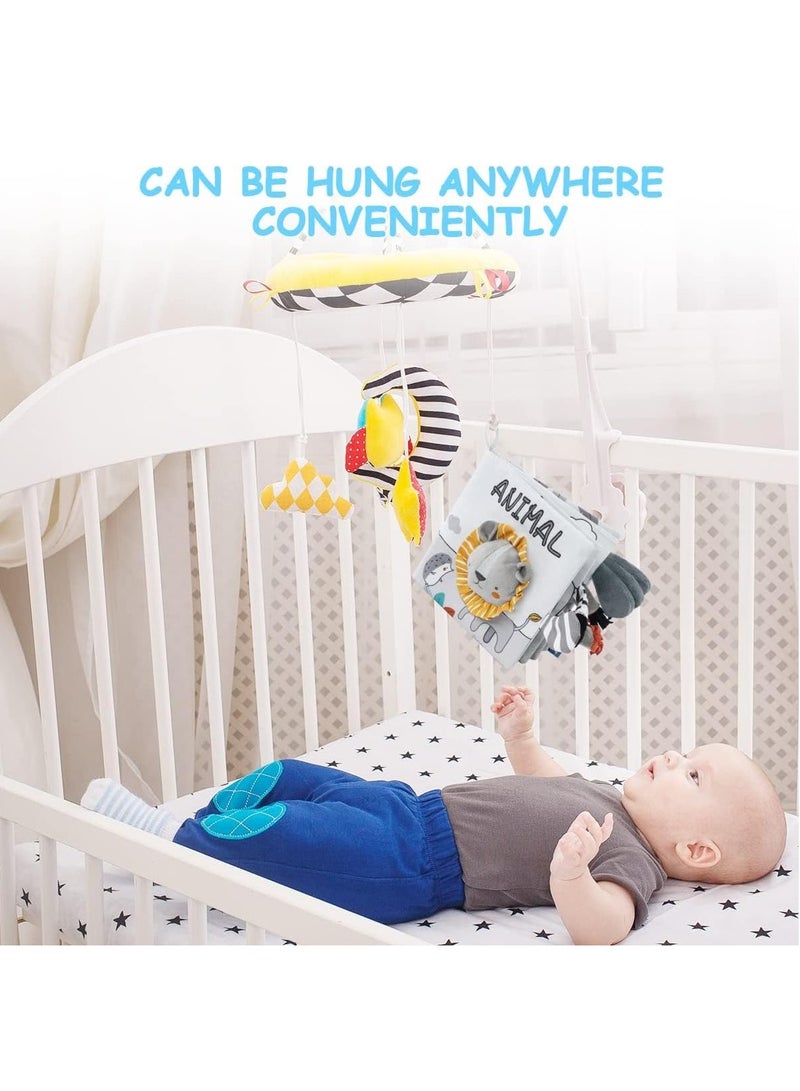 Soft Cloth Baby Books 3D Touch Feel High Contrast Cloth Book Washable Non Toxic Early Learning Toys for Infants Toddler Gifts Toy Gray Lion - Image 3