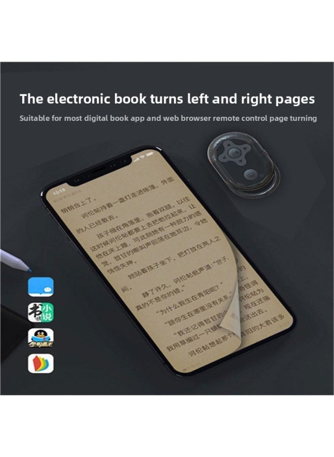 Mobile Phone Bluetooth Remote Controller Shake Voice Fast Hand Shooting Short Video Photos Flip Up And Down Novels Praise-Color:Black - Image 2