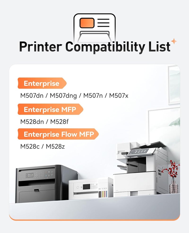Zstint 89X Black Toner Cartridge 1-Pack High Yield with Chip Replacement for HP 89X CF289X 89A CF289A Cartridges Compatible with HP LaserJet Enterprise Flow MFP M528c M528z M507dn M507dng M507n M507x Printer - Image 2