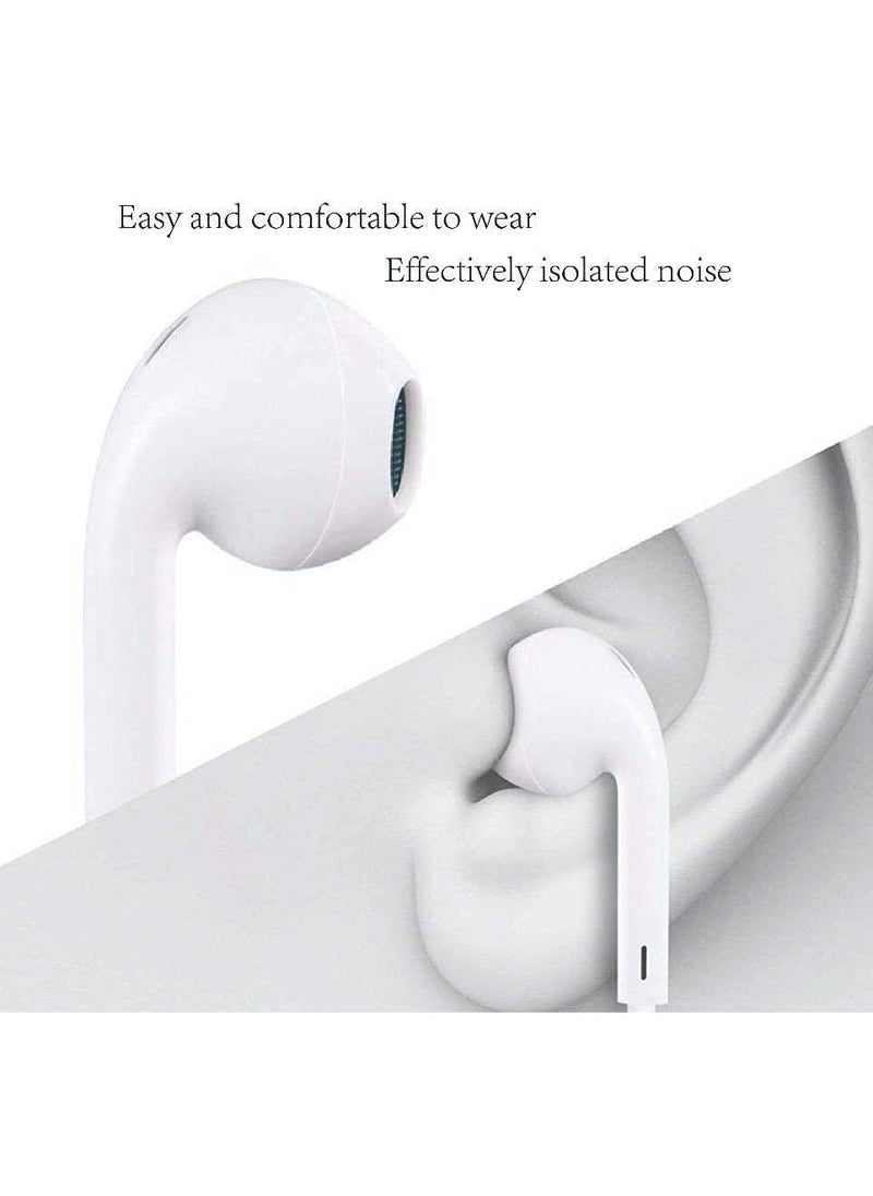 ELTRAZONE - Wired Earphones for iPhone 7/8 Plus/ X/XR/XS Max/11/12 Pro Max (White) - Image 1