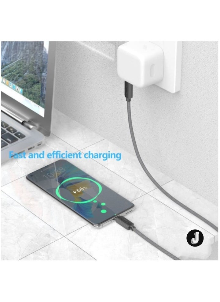 JAJEEK "EC-194 60W Type-C to Type-C Cable, 3 Meters – Fast Charging & Data Transfer" - Image 2