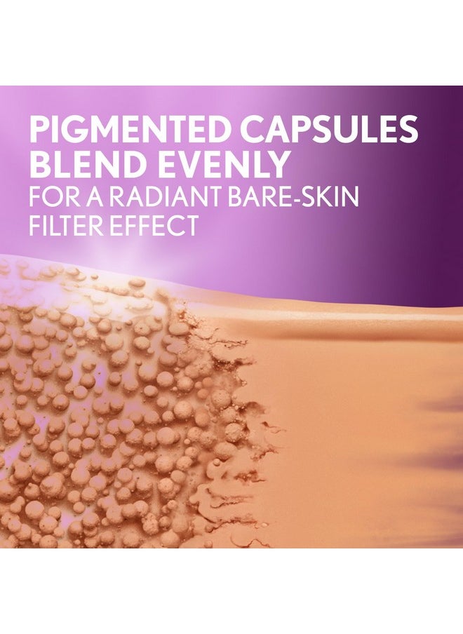 كفر جيرل كريم أساس Simply Ageless Skin Perfector Essence Foundation، 20 فاتح، مكمل ملون للبشرة، مكياج للعناية بالبشرة، لون شفاف، لمسة نهائية مشرقة، لمسة نهائية تشبه البشرة، تركيبة نباتية، 1.0 أونصة  - Image 5