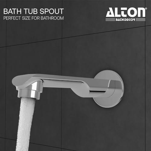 ALTON AXN9550, Brass, Bath Tub Spout with Wall Flange, Silver - Image 4