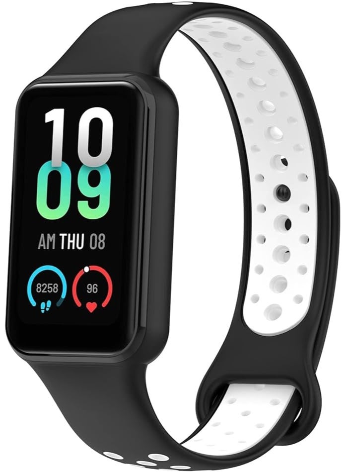Smart Watch Strap Compatible with Xiaomi Redmi Band 2, Sport Silicone Replacement Wristband, Adjustable Bracelet Watch Band Accessories for Redmi Smart Band 2 - Image 1
