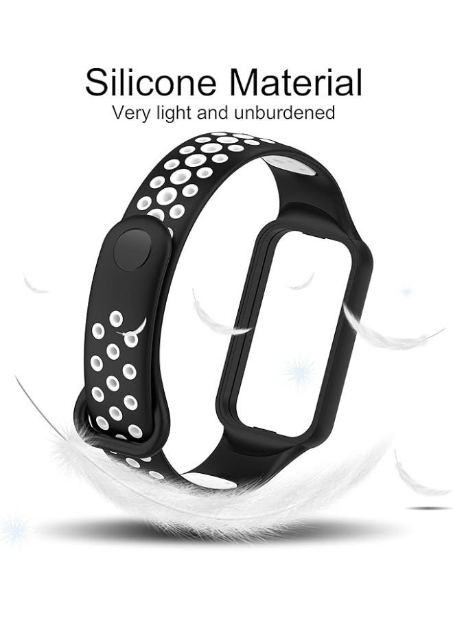 Smart Watch Strap Compatible with Xiaomi Redmi Band 2, Sport Silicone Replacement Wristband, Adjustable Bracelet Watch Band Accessories for Redmi Smart Band 2 - Image 3