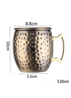 1-Pieces Moscow Mule Cup Stainless Steel Copper Hammered Cups Ice Drinking Cup Golden 530ml - pzsku/Z1032665875382B216E30Z/45/_/1719653302/ccae1fbb-e5f0-4925-ab4a-a5b3ca336afe