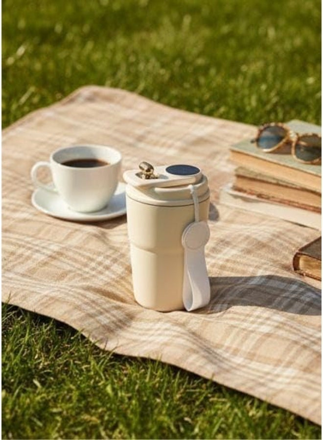 Spaceshoop Coffee Mug to Go Digital Display Thermal Mug Coffee 316 Stainless Steel Travel Insulated Vacuum Thermal Mug Leak Proof Thermal Coffee Mug with Lid for Coffee White 500 Milliliters - Image 2