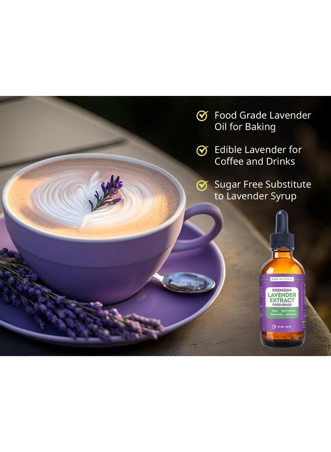 كيت ناتشورالز مستخلص الخزامى من كيت ناتشورالز للخبز والمشروبات والقهوة واللاتيه. نكهة زيت الخزامى الصالحة للأكل للطبخ (1 أونصة، خالي من السكر) - Image 1