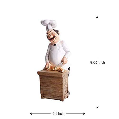 SMANTA Chef Slicing Loaf Decorative Statues - 3D Resin Home Countertop Table Decoration for Country Cottage Decor & Gourmet Kitchen Decorations - Image 3