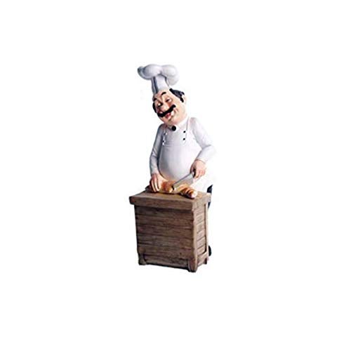 SMANTA Chef Slicing Loaf Decorative Statues - 3D Resin Home Countertop Table Decoration for Country Cottage Decor & Gourmet Kitchen Decorations - Image 1