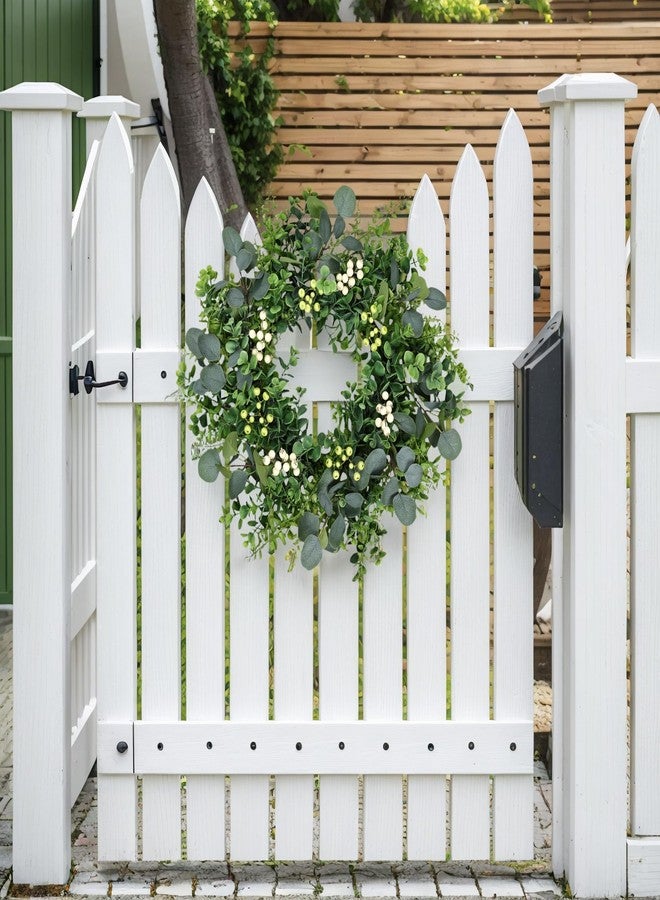 MDSTBN 26 inch Eucalyptus Wreath Spring Summer Wreaths for Front Door, Artificial Large All Seasons Wreaths with with for Farmhouse Porch Wall Living Room Home Widding Decor - Image 4