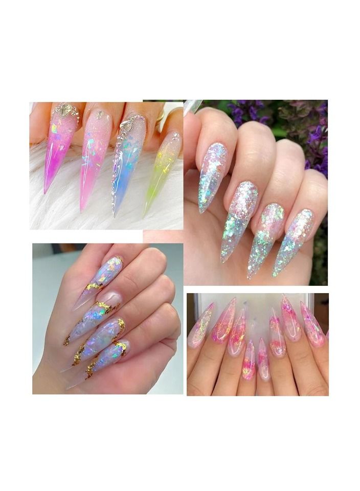 brunson رقائق ورقية لتزيين الأظافر، ملصقات رقائق ورقية لتزيين الأظافر، زجاجة رقائق ورقية لتزيين الأظافر بألوان مختلطة، إكسسوارات تصميم DIY لتزيين الأظافر/المكياج/الترقيع/فن الأظافر - Image 3