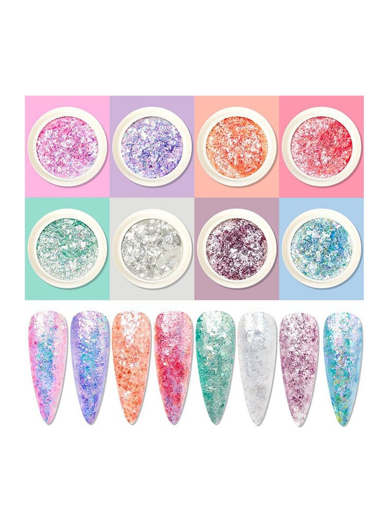 brunson رقائق ورقية لتزيين الأظافر، ملصقات رقائق ورقية لتزيين الأظافر، زجاجة رقائق ورقية لتزيين الأظافر بألوان مختلطة، إكسسوارات تصميم DIY لتزيين الأظافر/المكياج/الترقيع/فن الأظافر - Image 5