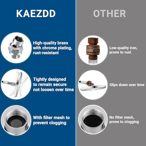 KAEZDD Shower Connector Ball Joint Shower Head Swivel Ball Adapter Brass Adjustable Shower Arm Extension Universal Component Polish Chrome - Image 3