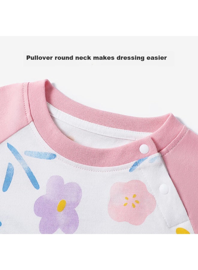 TINSINO Qiansinia Children's Jumpsuit Uni Kids Pajamas Toddler Homewear Colorblock Jumpsuit - Image 5
