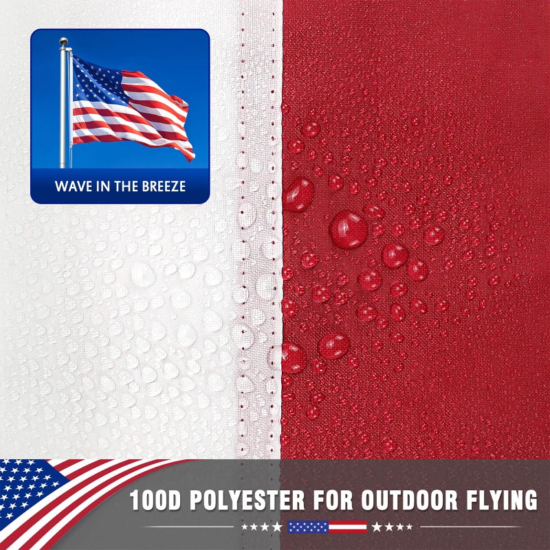 TONOS American Flag 3x5 Ft, American Flags for Outside 3x5, US Flag with Bright Color, Brass Grommets & Fade Proof Polyester for Outdoor Flying & Indoor Decor- Home, Garden, Porch - Image 5