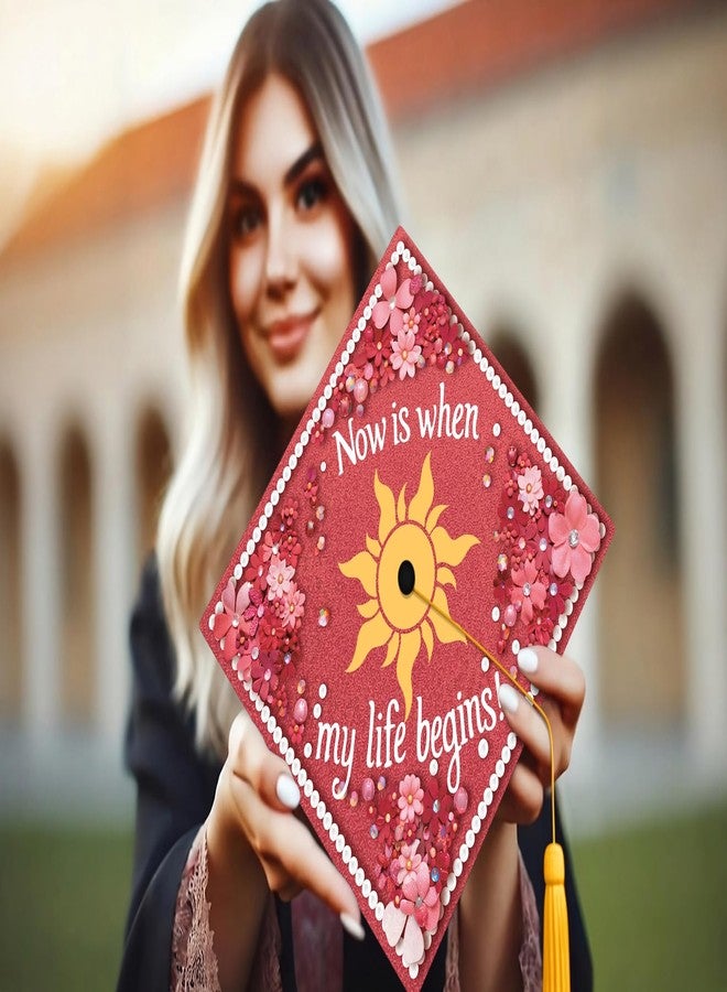 ADVANSYNC Now is When My Life Begins Graduation Cap Topper Black - Image 3