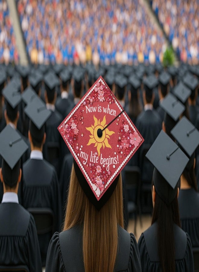 ADVANSYNC Now is When My Life Begins Graduation Cap Topper Black - Image 5