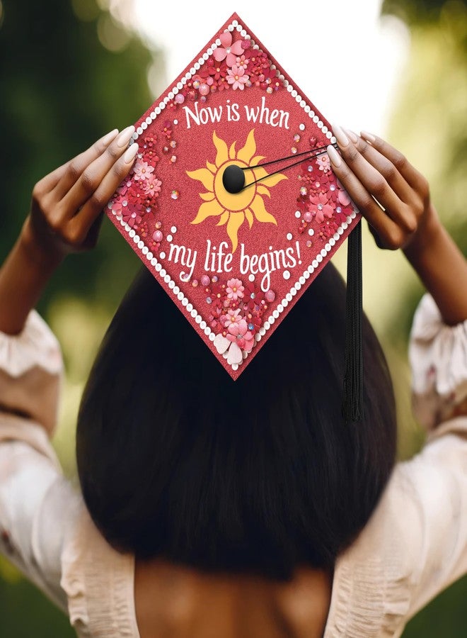 ADVANSYNC Now is When My Life Begins Graduation Cap Topper Black - Image 2