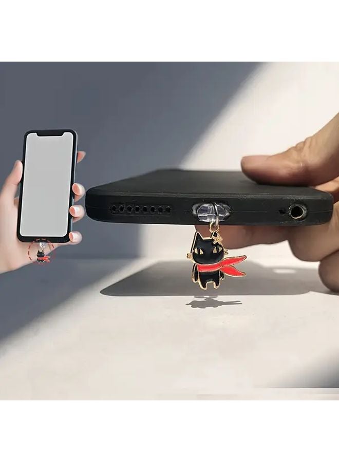 قابس غبار هاتف قط الكونغ فو لآيفون 6 14 منفذ زخرفة الجوال حامي منفذ الشحن - Image 5