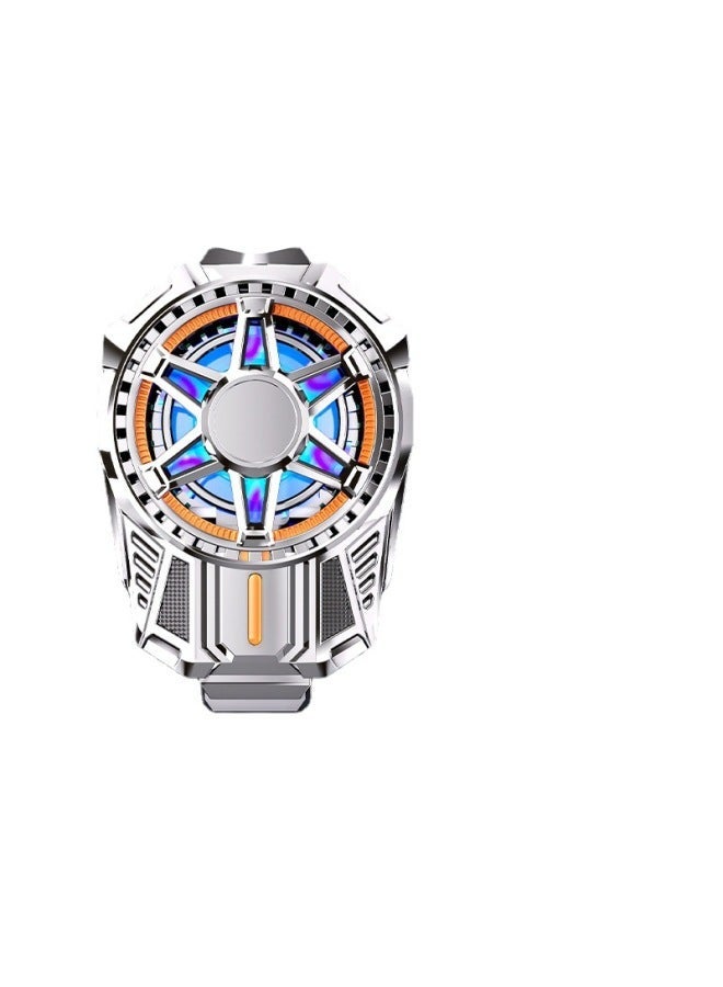 Mobile Phone Radiator Semiconductor Refrigeration Cooling Artifact Water Fan Heat Dissipation Back Clip High Power 10W Ultra-quiet-Color:Electroplated Silver [High Radiator]]  - Image 5