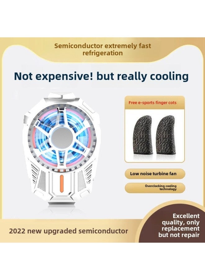 Mobile Phone Radiator Semiconductor Refrigeration Cooling Artifact Water Fan Heat Dissipation Back Clip High Power 10W Ultra-quiet-Color:Electroplated Silver [High Radiator]]  - Image 4