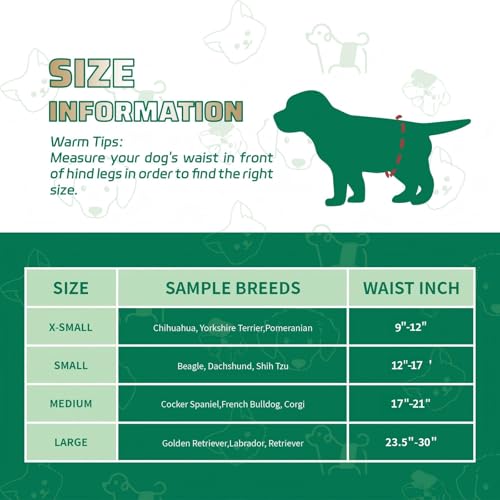 IMMCUTE Dog Diapers Male 50 Ct XS Size SuperAbsorbent Male Dog Wraps Disposable Doggie Diapers with Wetness Indicator Puppy Diapers Male for Marking Excitable Urination - Image 3