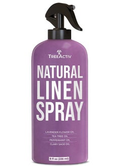 TreeActiv Natural Linen Spray, 8 fl oz, Lavender Spray for Sleep, Linen Spray for Beddings, Pillows, and Sheets, Lavender Bed Spray with Lavender and Tea Tree, Pillow Mist Freshener, 2000+ Sprays  - Image 1