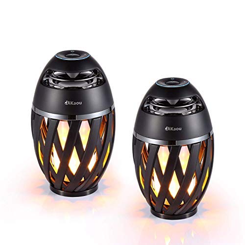 DiKaou Led Flame Speaker, Torch Atmosphere Bluetooth Speakers&Outdoor Portable Stereo Speaker with HD Audio and Enhanced Bass,LED flickers Warm Yellow Lights BT4.2 for iPhone/iPad/Android - Image 1