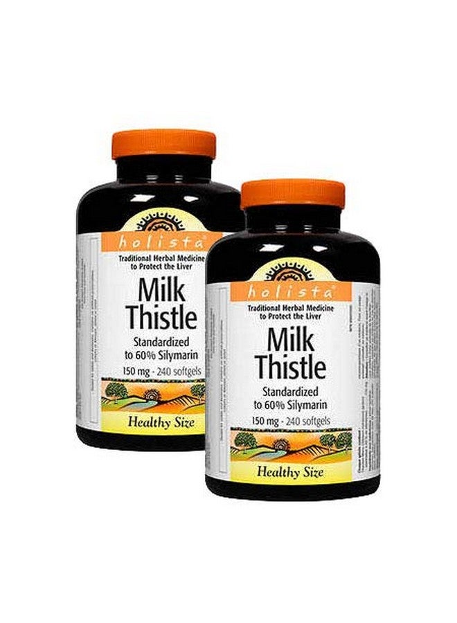 Holista 2 Bottles x Holista Milk Thistle 150 mg, 240 softgels - Image 1