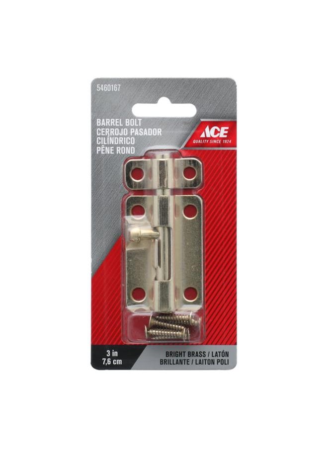 ACE Barrel Bolt Brass 3inch 