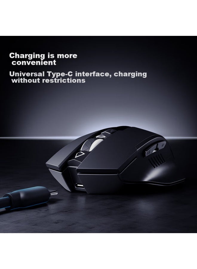 Inphic F1 Wireless Rechargeable Mouse, Quiet, Ergonomic, For Office, Computer, Desktop, Laptop, 2.4g Universal, Portable, Type-c, Black - Image 4