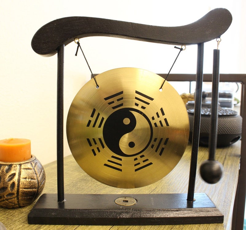 KT Zen Table Gong Taiji Symbol Feng Shui Meditation Desk Bell Home Decor Housewarming Congratulatory Blessing Gift - Image 2