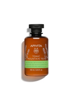 Apivita Apivita Tonic Mountain Tea Shower Gel 250ml  Shower Gel Body Wash with Mountain Tea Propolis  Essential Oils  Body Cleanser That Gently Cleanses  Revitalizes 