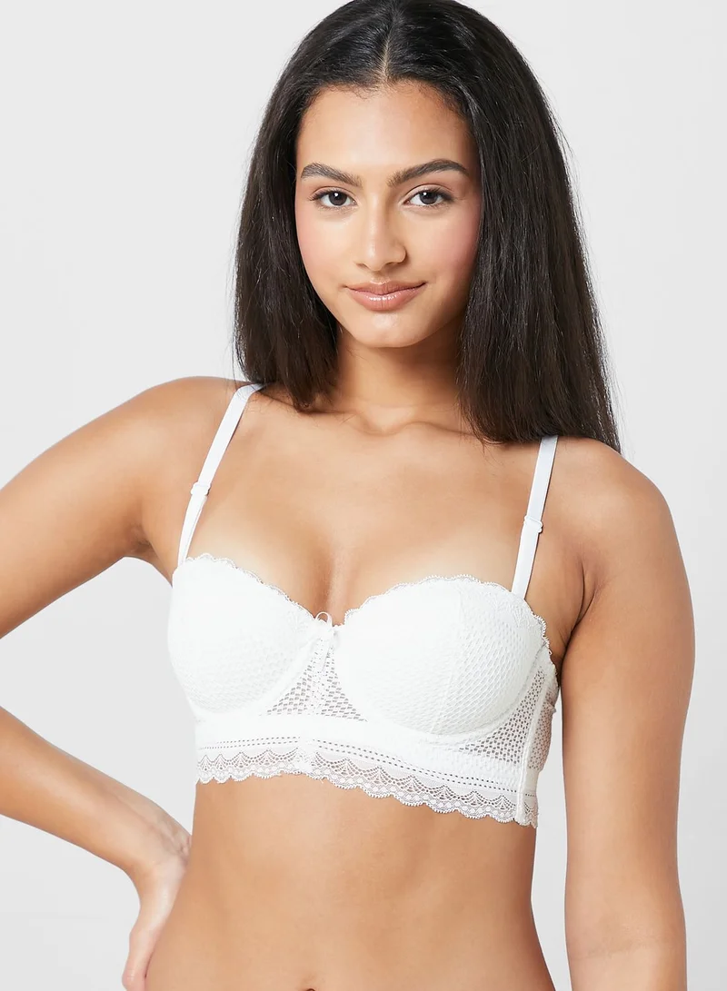 ELLA Lace Push Up Bra & Cutout Bikini Brief Set
