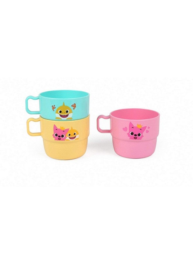 PINKFONG Cup with Handle-3P Family Plastic Cups (230ml) : 3pcs 1 Set - Image 1