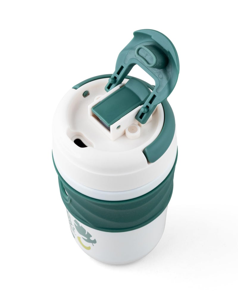 Dubblin Billiards Stainless Steel Tea & Coffee Mug | Double Wall Vacuum Insulated Travel Mug with Handle & Leak-Proof Lid |Wide Mouth Tumbler Thermo Flask- Keeps Hot 6 Hrs & Cold 12 Hrs, 400ML- Green - Image 5