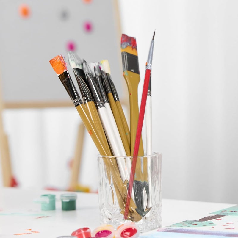 مجموعة فرش الرسم الدقيقة من jojofuny مكونة من 30 قطعة من شعر النايلون، فرش مائية وزيتية مصغرة للأعمال الفنية التفصيلية، لوازم الرسم للفنانين وعشاق الحرف اليدوية - Image 4