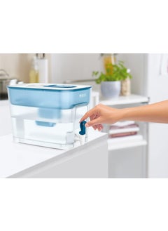 BRITA BRITA Flow Portable Water Filter| MicroFlow Technology reduces limescale, heavy metal & chlorine| Powerful Ion Exchange Pearls| Active Carbon| Non-Electric| Counter Top Installed| BPA-Free| 8.2L  - Image 2
